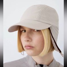 S-M Size Beige 5-panel Hats For Spring, Flap Hat, Ear Flap Hats, Accessories Hats, Zara, Women Accessories, Cream, Hats, Women Shopping