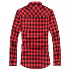 Pattern Type: PlaidSleeve Style: RegularStyle: CasualClosure Type: Single BreastedFabric Type: SatinMaterial: CottonCollar: Turn-Down CollarSleeve Length: FullShirts Type: Casual Shirts Recommended by the NEW YEAR GIFT GUIDE 2017 on rebateszone.com SKU: 1525639 Fitted Long Sleeve Flannel Shirt For Winter, Fitted Long Sleeve Casual Flannel Shirt, Slim Fit Cotton Shirt For Winter, Winter Cotton Shirt With Slim Fit, Winter Cotton Shirt Slim Fit, Winter Cotton Shirt In Slim Fit, Fitted Plaid Shirt For Winter, Red Slim Fit Casual Top, Red Long Sleeve Winter Shirt