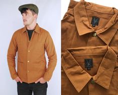 Free worldwide shipping! This listing is for customers outside of the UK - UK customers please refer to separate listing in shop where jacket price does not include international shipping charges.60s Style French Duck Brown Cotton Canvas Chore Jacket - Various sizes & colour available:  Duck Brown / Navy Blue / Olive Green / Cobalt Blue / Desert Beige / Chalk BlueLimited quantities available. Get back to basics with this timeless garment that symbolises style and utility blended into one.******* Retro Fall Utility Jacket For Work, Retro Utility Jacket For Fall Workwear, Retro Spring Utility Jacket For Workwear, Retro Utility Jacket For Spring Workwear, Spring Retro Utility Jacket For Workwear, Retro Long Sleeve Utility Jacket For Work, Retro Utility Jacket With Buttons For Work, Retro Workwear Outerwear With Snap Buttons, Retro Outerwear With Snap Buttons For Work