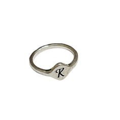 James Avery Petite Signet Ring Initial K Sterling Silver 925 Pinky Size 4 | eBay Adjustable Sterling Silver Nickel-free Signet Ring, Hand Stamped Silver Ring, Everyday Hand Stamped Silver Rings, Classic Sterling Silver Initial Ring For Everyday, Nickel-free Adjustable Signet Ring For Promise, Adjustable Nickel-free Signet Ring For Promise, Classic Nickel-free Rings For Everyday Wear, Classic Everyday Nickel Free Rings, Classic Hand Stamped Rings