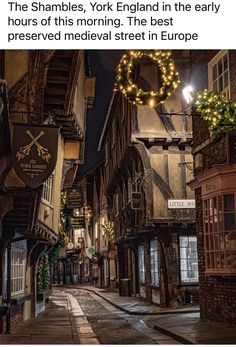 the shambles, york england in the early hours of this morning the best preserved medieval street in europe