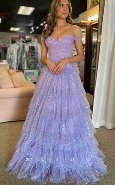 G4487 - Simple & Casual A-Line Off-Shoulder Sleeveless Purple Tulle Ti – GUIUU Md Nails, Lilac Prom Dresses, Tulle Long Prom Dress, Prom Dress Trends, Purple Tulle, Matric Dance, Navy Blue Prom Dresses, Black Homecoming Dress, White Homecoming Dresses