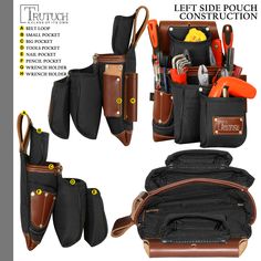 an image of a tool pouch with tools in it and instructions to put them inside