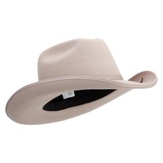 Wool Felt Cowboy HatMade of 100% Wool.One size fits most.Fitting up to M.Has a curled up brim with matching ribbon trim.A double ridge crown with elastic tie in sweatband.Adult/Unisex.A great hat for any cold weather event or any casual evening.13(W) X 15(L) X 5(H) inches.All Seasons.Dry Clean Only.Imported. Felt Cowboy Hat, Outback Hat, Felt Cowboy Hats, Big Hat, Casual Evening, Sticker Patches, Patch Design, Ribbon Trim, Cowboy Hat