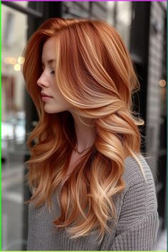 Stay chic this cool season with 15 winter hair color ideas. These hues are all about capturing the magic of winter in your hair. Dye Hairstyles, Light Auburn Hair, Copper Blonde Hair, Red Blonde Hair, Hair Projects, Chunky Highlights, Ginger Hair Color, Copper Hair Color, Beautiful Hair Color