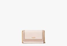 We have your link to traveling light. Meet our Morgan flap chain wallet with colorblocked detailing. | Kate Spade Morgan Colorblocked Flap Chain Wallet, Pale Dogwood Pale Dogwood, Chain Wallet, Kate Spade Wallet, Travel Light, Wallet Chain, Fit Check, Hand Bags, Kate Spade New York, Kate Spade