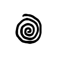 a black and white image of a spiral