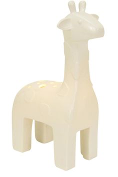 a white giraffe shaped object on a white background