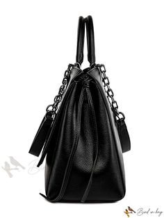 Bird in Bag - This stylish, portable ladies tote bag features a black crocodile pattern, a plated metal chain, and a variety of fashionable, Crocodile Pattern, Shoulder Tote Bag, Bird In Bag, Shoulder Tote, Womens Tote, Metal Chain, Womens Tote Bags, A Black, Fashion Bags