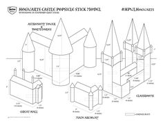 an image of some buildings that are in the shape of castles and other things to be drawn