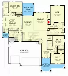 the floor plan for this house is very large and has lots of space to move around