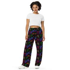 Get the comfort of pajamas in this stylish pair of wide-leg pants. With the adjustable waist and stretchy fabric, it's like your favorite sweatpants but better. * Relaxed unisex fit * Practical side pockets * Elastic waistband with a white drawstring * Can be worn on the waist or on the hips * Premium knit mid-weight jersey fabric * 95% polyester, 5% elastane (fabric composition may vary by 1%) * Fabric weight: 6.19 oz/yd2 (210 g/m2) (weight may vary by 5%) Pantalon Large, Mens Trousers, Jersey Fabric, Wide Leg Pants, Mens Pants, Fabric Weights, Pajamas, Wide Leg, Sweatpants