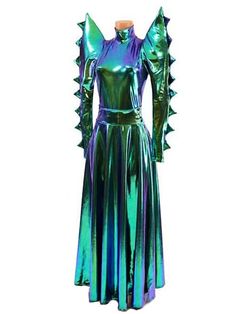 VCSHOES Pink Laser Leather Exaggerated Shoulder Bodysuit Cosplay Costume Stage Wear Bar Gogo Dance Clothes Drag Queen Festival Outfits A-Bodysuit-S Bodysuit Cosplay, Drag Queen Costumes, Bodysuit And Skirt, Leather Bodysuit, Green Bodysuit, Dance Clothes, Green Laser, Clothes Women, Rave Outfits