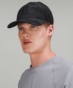 A good hat is hard to find, so we made one. With a soft, breathable mesh back, you'll want to wear this trucker hat every day of the week. Designed for On the Move. Adjustable back closure tucks into a secret garage and helps you customize your fit. 'Spot clean', 'Do not wash', 'Do not bleach', 'Do not tumble dry', 'Do not iron', 'Do not dry clean', 'Imported'. Inner front center panel: 58% Nylon, 27% Polyester, 9% Lycra elastane, 6% X-static nylon. Sweat band: 58% Nylon, 27% Polyester, 9% Lycra Sweat Band, Day Of The Week, Trucker Hat, Baseball Hats, Every Day, Bleach, Dry Clean, Garage, Mesh