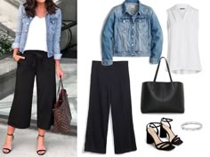 How To Style Black Culottes, Fashion For Women Over 40 Curvy, How To Style Black Pants Casual, How To Style Black Trousers, Culotte Outfit, Outfits Over 40, Classic Fashion Style, Fashion Outfits Winter, How To Wear Culottes