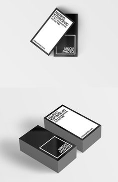 two business cards mock up on top of each other