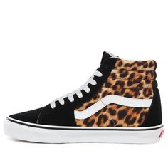 Leopard Vans, Vans Leopard, Sk8 Hi Vans, Leopard Black, Leopard Fashion, Vans Sk8 Hi, Hype Shoes, Vans Shop, Vans High Top Sneaker