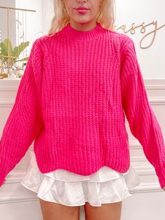 Our Sweet Scallop sweater is a hot pink fuzzy eyelash sweater with a scallop hem. This hot pink pretty is super soft , lightweight, and comfy! fit: runs true to size (model wearing a size small) content: 75% polyamide, 25% acrylic. care: hand wash cold. line dry. no bleach Trendy Pink Ribbed Sweater, Pink Stretch Ribbed Sweater, Cozy Pink Ribbed Sweater, Pink Stretch Textured Knit Sweater, Chic Pink Textured Knit Sweater, Pink Ribbed Sweater For Layering, Pink Soft Knit Sweater For Layering, Trendy Pink Sweater For Layering, Pink Chunky Knit Sweater For Layering