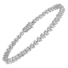 The 3-prongs set heart shape diamond bracelets are the perfect complement to your everyday jewelry collection and make an unforgettable gifts for special occasions. Specifications: 49 Heart Shape Diamonds: Carat total weight 5.08 Quality: D-F in Color and VS in Clarity, with Heart and Arrow (Ideal cut) 18K White Gold Length 6.25 inches Made to order. Please allow 10-15 business days for item to be shipped. 2-3 Business days delivery by FedEx / DHL. Contact us for urgent order. It can be made in White Heart-shaped Diamond Bracelets, Formal Heart-shaped Diamond Tennis Bracelet, Elegant White Gold Heart-shaped Tennis Bracelet, Heart-shaped White Gold Cubic Zirconia Tennis Bracelet, Gold Heart-shaped Cubic Zirconia Tennis Bracelet, Modern Wedding Rings, Bracelet Tennis, Bracelet Box, Modern Bracelets