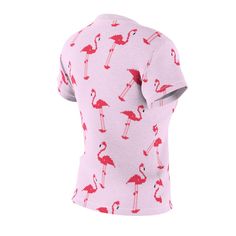 Be a flamingo in a flock full of pigeons. With this cute pink 8-bit flamingo printed tee, you will definitely be able to stand out in a crowd. This fluorescent pink bird-covered tee can be worn on all kinds of occasions: to go to school, while hanging out with friends, or even to sleep in as pajamas. These flamingos know no limits. Product Details Regular Fit T-Shirt Round neck Short sleeves Flamingo print About Me Medium Fabric (0 oz/yd² (170 g/m²)) Tagless Runs true to size 100% Polyester XS S Be A Flamingo, Go To School, Pink Bird, Fitted Shirt, Flamingo Print, 8 Bit, Printed Tees, Cute Pink, To Sleep