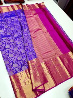 South Indian Bride Saree, Telugu Brides, Saree Blouse Designs Latest, Kanjivaram Sarees, Blouse Designs Latest, South Indian Bride, Pure Silk Sarees