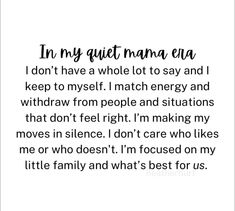 a poem written in black and white with the words i'm my quiet mama eva