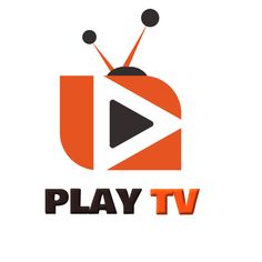 the play tv logo is orange and black