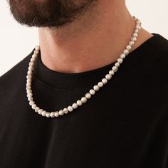 If it's not the real deal, it's not CRAFTD. Real freshwater pearls intertwine with a 1mm Silver rope chain, hand-strung and secured with an adjustable-length lobster clasp. CRAFTD with all-natural pearls sourced directly from Mother Nature, no two pieces are alike - ensuring a one-of-a-kind Necklace for your collection. Wear it solo as a statement piece, or pair it with your favourite silver chains for a layered summer look. ✓ Real Freshwater Pearls✓ Rhodium & 316L Stainless Steel✓ Water, Heat, Adjustable Silver Beaded Necklace With Pearl Chain, Adjustable Pearl Necklace With Silver Beads, Adjustable Pearl Necklaces With Silver Beads, Everyday Silver Single Strand Pearl Necklace, Adjustable Silver Single Strand Pearl Necklace, Adjustable Single Strand Silver Pearl Necklace, Adjustable Silver Beaded Necklaces With Pearl Drop, Adjustable Sterling Silver Minimalist Pearl Necklace, Silver Pearl Necklace With Adjustable Chain And Round Beads