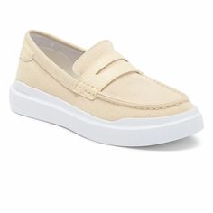 Brand New! Does Not Come With Original Box Casual Beige Plain Toe Moccasins, Casual Suede Loafers With Perforated Toe Box, Casual Suede Low-top Platform Loafers, Casual Beige Plain Toe Loafers, Beige Low-top Loafers With Rubber Sole, Beige Moc Toe Casual Moccasins, Beige Casual Moc Toe Moccasins, Casual Beige Moc Toe Moccasins, Casual Beige Moc Toe Loafers