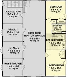 the floor plan for a two story house with an attached garage and living room area