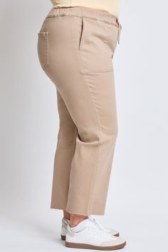 Prepare to strut your stuff in these Junior Plus Cropped Straight Leg Jogger Pants. Featuring a pull-on fit and adjustable drawstring with a discreet waist-snatching detail courtesy of the elastic rear waistband, High-rise fit, 2 front patch pockets and straight leg, these pants offer both comfort and flair with every wear. Complete your look by pairing them with your favorite sneakers and a crop top for an effortlessly chic ensemble.Product Details:- High Rise- Pull On Function- Elastic Waistba Jogger Pants, The Struts, Patch Pocket, Straight Leg, High Rise, Crop Top, Crop Tops, Elastic, Sneakers