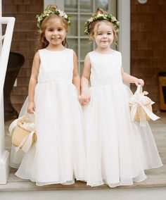 Sweet Floor Length Flower Girl Dresses for Wedding Party Dresses For Wedding Party, Photo Checklist, Long Flower Girl Dresses, Long Flowers, Tulle Flower Girl, Tulle Flowers, Wedding Vision, Dresses For Wedding, Sophisticated Wedding