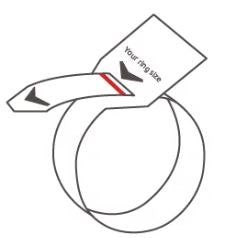 a ring with an arrow pointing to the right