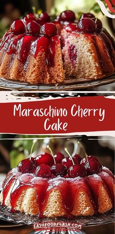 This vintage Maraschino Cherry Cake is a light and fluffy cake with a sweet cherry flavor and a smooth, creamy buttercream frosting. It's perfect for special occasions, especially when topped with maraschino cherries and optional nuts for extra crunch.