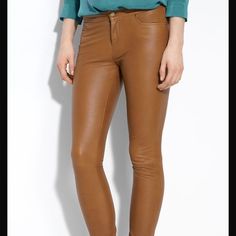 Kenna T Size 29 Leather Pants. Perfect Condition. Never Worn Chic Brown Mid-rise Bottoms, Chic Mid-rise Brown Pants, Chic Brown Mid-rise Pants, Elegant Brown Leather Pants Full Length, Elegant Brown Full-length Leather Pants, Elegant Full-length Brown Leather Pants, Elegant Full Length Brown Leather Pants, Elegant High-waisted Brown Leather Pants, Chic Standard Cut Leg Pants For Fall