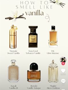 Vanilla Perfumes, Body Smells, Smell Goods