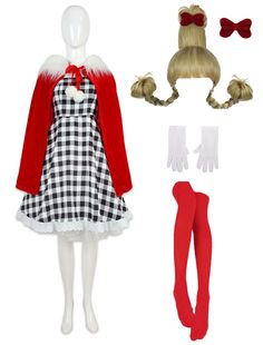 PRICES MAY VARY. Materials: cindy lou who costume is made of Velvet and Polyester. It is well made and comfortable to wear.Allowing you to have a wonderful cosplay display. Package Includes: Cindy Lou Who Christmas Dress + Gloves + Cape + Socks + cindy lou who wig. Design inspiration: From popular US movie , the resulting cosplay costume highly restore the characters in the movie. Cindy Lou Who Dress Complete with accessories, it will make you stand out when you put it on. Product Type: Womens C Cindy Lou Outfit, Cindy Loo Hoo Costume, Home Made Costume Ideas, Dress Like A Who From Whoville, Cindy Lue Who Costume, Holiday Character Outfits Christmas, The Grinch Costume For Women, Cindy Lou Who Costume Diy Women, Whoville Costumes Women