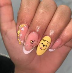 Inside Out Nails, Cartoons Nails, Mixed Nails, Pooh Nails, Teacher Nails, Nail Halloween, Halloween Nail Art Ideas