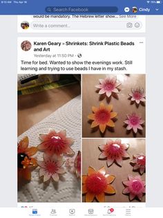 some paper flowers are being displayed on the page in an instagramtion for someone's birthday