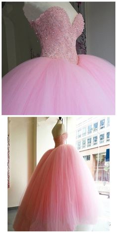 Mode Rose, Quinceanera Dresses Pink, Baby Rosa, Princess Prom Dresses, Pretty Quinceanera Dresses, Dress Ball Gown, Pink Prom Dress, Quinceanera Dress, Dress Tulle