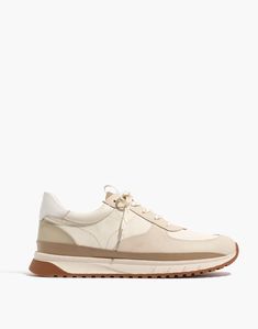 Kickoff Trainer Sneakers in Neutral Colorblock Leather Madewell Sneaker, Leather Industry, Sustainable Leather, Trainer Sneakers, Sneaker Collection, Womens Oxfords, Leather Working, Golden Goose Sneaker, Casual Sneakers