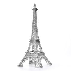 a model of the eiffel tower is shown on a white background with clippings