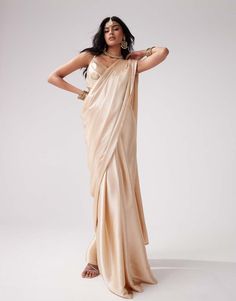 Dresses by Kanya London Part of a co-ord set Top sold separately High rise Tiered draped design Sari detail Regular fit Sari Design, Design Saree, Holiday Dress Outfit, Color Champagne, Leggings Sale, Asos Curve, Long Sleeve Floral Dress, Satin Slip Dress, Black Wrap Dress