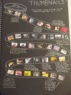 a spiral notebook with pictures on it and words describing the different things that happen in them