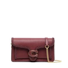 Wine Red Calf Leather Gold-Tone Hardware Logo Plaque Braided Strap Detachable Chain-Link Shoulder Strap Foldover Top With Magnetic Fastening Main Compartment Internal Logo Patch Internal Zip-Fastening Pocket Internal Slip Pocket Brand New Designer Coach Shoulder Bag In Burgundy, Designer Coach Burgundy Shoulder Bag, Designer Burgundy Coach Shoulder Bag, Chic Burgundy Shoulder Bag With Branded Hardware, Coach Clutch With Removable Pouch For Evening, Coach Evening Clutch With Removable Pouch, Coach Crossbody Clutch For Formal Occasions, Coach Evening Clutch Crossbody, Coach Crossbody Clutch For Evening