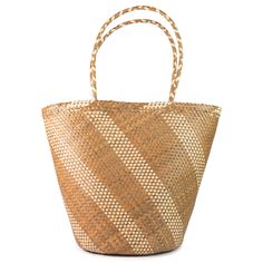 Market Shopper Tote Bag-Tan Eco-friendly Basket Shoulder Bag With Bamboo Handle, Tote Beach Bag With Bamboo Handle, Market Basket Shoulder Bag With Bamboo Handle, Basket Shoulder Bag With Bamboo Handle, Casual Bamboo Handle Basket Shoulder Bag, Natural Rectangular Bucket Bag For Market, Rectangular Natural Bucket Bag For Market, Everyday Palm Leaf Basket Beach Bag, Natural Bucket Bag With Braided Handles For Market