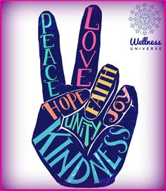 hand with the words peace on it and an image of another hand that says love