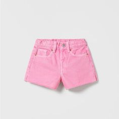 Adorable Denim Shorts From Zara. High Rise. Elastic Back. 100% Cotton. Nwt *Bundle Two Or More Kids Items For Savings * Chelsea Roberts, Med Doctor, Light Grey Leggings, Pink Denim Shorts, Girl Shorts, Zara Girl, Zara Shorts, High Rise Denim Shorts, Zara Kids