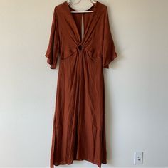 Never Worn But No Tag. Gorgeous Dress! Long Midi Dress For Date Night In Summer, Summer Flowy Open Front Dress, Flowy Open Front Summer Dress, Flowy Open Front Beach Cover-up Dress, Zara Spring Beach Cover-up Maxi Dress, Zara Maxi Dress For Spring Beach Cover-up, Zara Maxi Dress For Beach Cover-up In Spring, Spring Summer Dress With Open Front, Spring Open Front Flowy Dresses