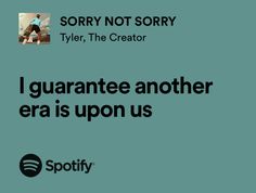 the words iguanate another era is upon us and sorry not sorry, they're